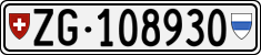 License plate of Switzerland, Cars