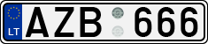 License plate of Lithuania, Cars