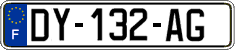 French license plate, SIV (ordinary)