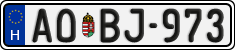 license plates of Hungary, Regular plates (2022)