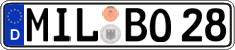German license plate, Regular plates