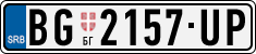 License plate of Serbia, Cars
