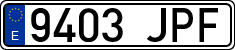 License plates of Spain, Ordinary (2000)