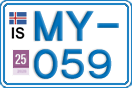 License plate of Iceland, Cars