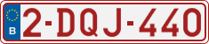 License plate of Belgium, Regular plates (2010)