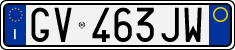 License plate of Italy, Cars (1994 year series)