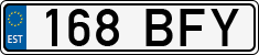 License plate of Estonia, Regular car plates