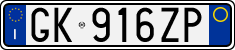 License plate of Italy, Cars (1994 year series)