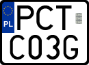 License plates of Poland, Special vehicles and motorcycles
