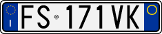 License plate of Italy, Cars (1994 year series)