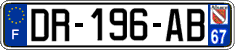 French license plate, SIV (ordinary)