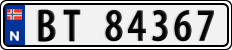 License plate of Norway, Cars