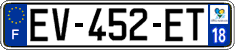French license plate, SIV (ordinary)