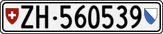 License plate of Switzerland, Cars