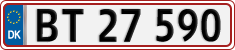 License plate of Denmark, Regular plates