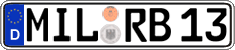 German license plate, Regular plates