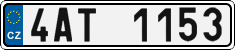 License plate of the Czech Republic, Cars (2001)