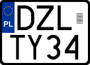 License plates of Poland, Special vehicles and motorcycles