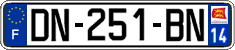 French license plate, SIV (ordinary)