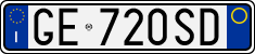 License plate of Italy, Cars (1994 year series)