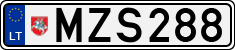License plate of Lithuania, Cars