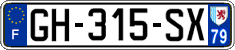 French license plate, SIV (ordinary)