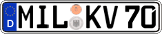 German license plate, Regular plates