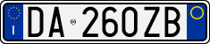 License plate of Italy, Cars (1994 year series)