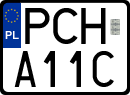 License plates of Poland, Special vehicles and motorcycles