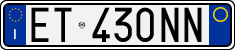 License plate of Italy, Cars (1994 year series)