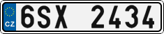 License plate of the Czech Republic, Cars (2001)