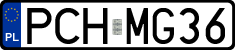 License plates of Poland, Regular car plates