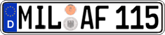 German license plate, Regular plates