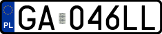 License plates of Poland, Regular car plates