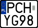 License plates of Poland, Special vehicles and motorcycles