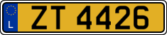 License plate of Luxembourg, 2003 year system