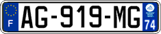 French license plate, SIV (ordinary)
