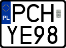License plates of Poland, Special vehicles and motorcycles