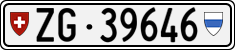 License plate of Switzerland, Cars