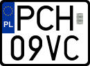License plates of Poland, Special vehicles and motorcycles