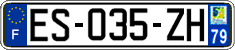 French license plate, SIV (ordinary)
