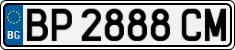 License plate of Bulgaria, Cars