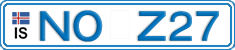 License plate of Iceland, Cars