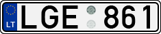 License plate of Lithuania, Cars