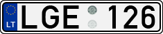License plate of Lithuania, Cars