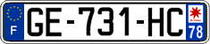 French license plate, SIV (ordinary)