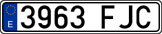 License plates of Spain, Ordinary (2000)