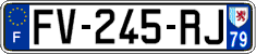 French license plate, SIV (ordinary)