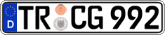 German license plate, Regular plates