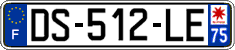 French license plate, SIV (ordinary)